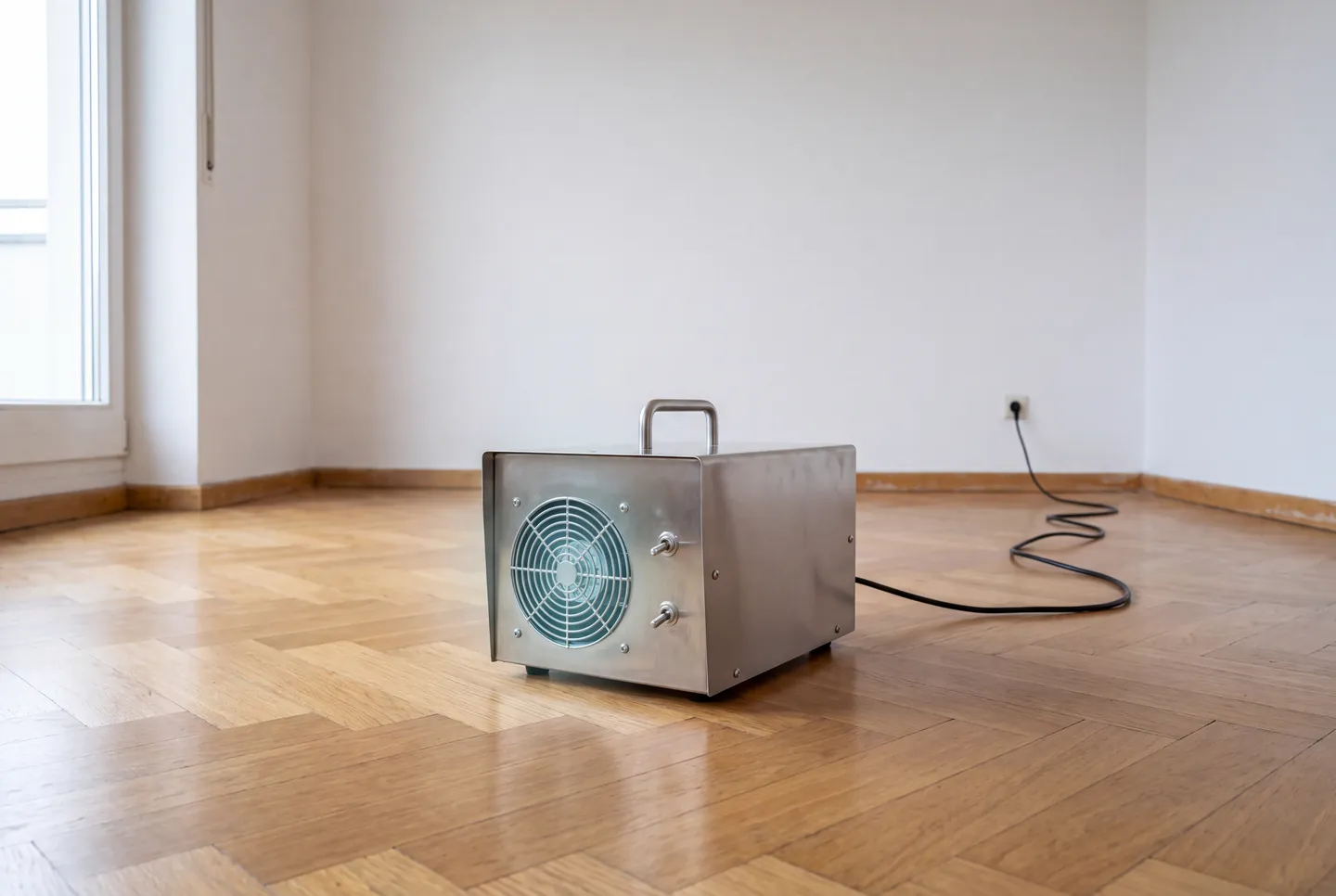 Ozongenerator in einem leeren Wohnraum